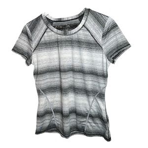 BNWOT Athleta Athletic Striped Workout Top Short Sleeve